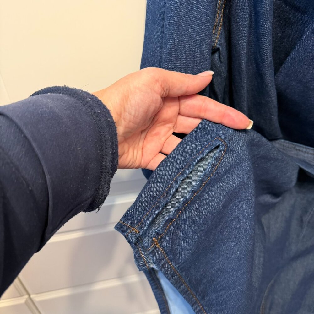 WOMAN WITHIN Belted Denim Jacket Shacket (Plus Size 20W) NEW WITHOUT TAGS!‎ - Picture 9 of 13